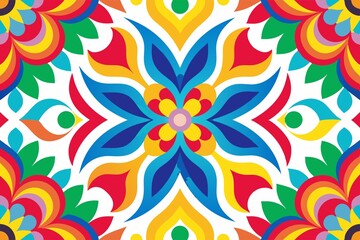 Sticker - Vibrant colorful patterns dancing on pure white canvas, psychedelic, white, isolated, colorful