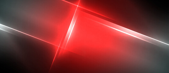 Aufkleber - Neon dynamic diagonal light rays background. Techno digital geometric concept design for wallpaper, banner, presentation, background