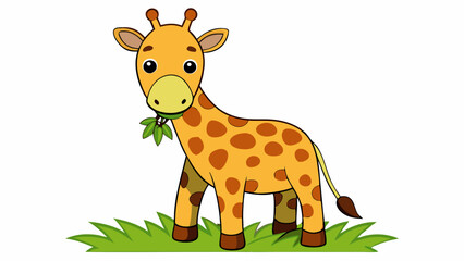 Wall Mural - giraffe cartoon illustration