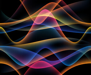 Wall Mural - abstract wavy lines seamless pattern