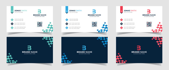 Modern and simple business card design, creative modern name card and office card template.