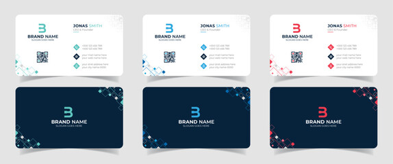 Wall Mural - Modern and simple business card design, creative modern name card and office card template.