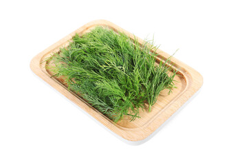 Poster - Sprigs of fresh green dill isolated on white