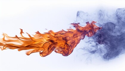 Wall Mural - natural fire flame isolated on white background png stock