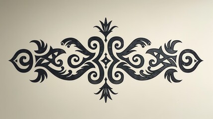 Wall Mural - Tattoo design with maori geometric pattern texture line