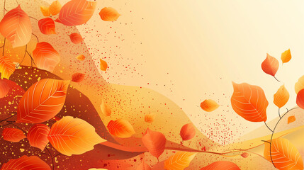 Wall Mural - autumn leaves background