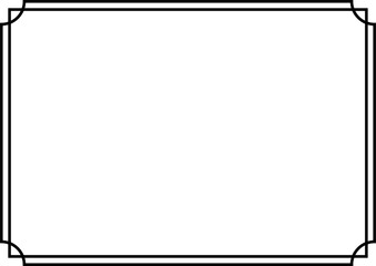 Monochrome simple horizontal frame set vector.