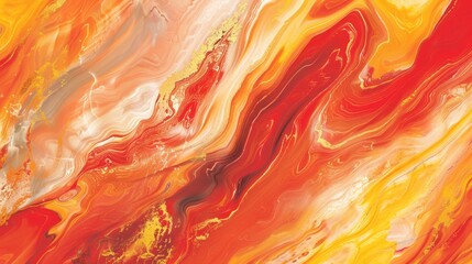 Wall Mural - Abstract Swirls of Red, Yellow, and Gold