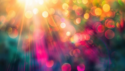 Wall Mural - a colorful bokeh background