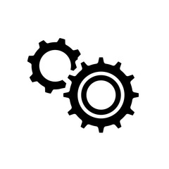 Canvas Print - setting, gears - vector icon