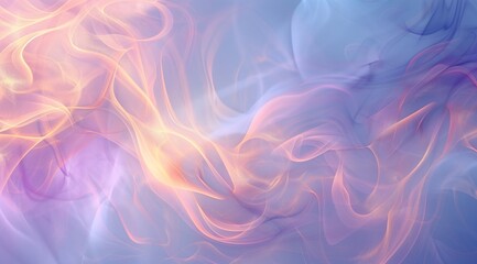 Wall Mural - A soft background with a flowing gradient from blue to purple, with golden glowing lines.