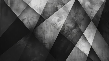 Canvas Print - Geometric Abstract Art with a Monochromatic Palette