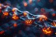 © vachom - A realistic scientific picture taken in a electronic microscope, showing some strongly structured graphene moleculs.