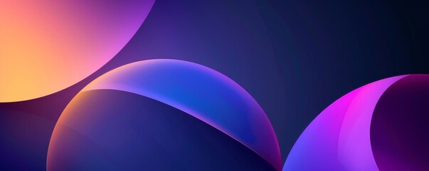 Canvas Print - colorful abstract circles background with orange and purple hues