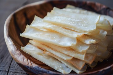 Wall Mural - Long slices of cassava salty and delicious