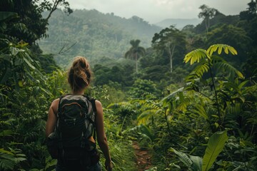 Exploring Sri Lankan jungle trail