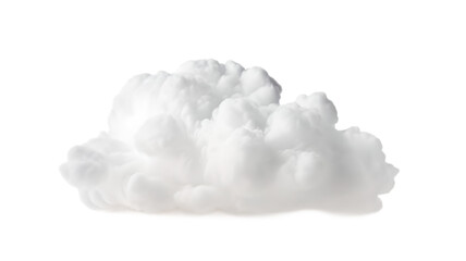 Wall Mural - single white fluffy cloud on transparent png background