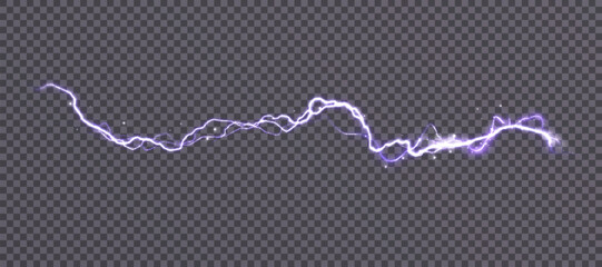 Poster - Power electrical energy lightning, lightning effect, bright light effect PNG. Lightning energy discharge effect isolated on transparent background for web design and illustrations.