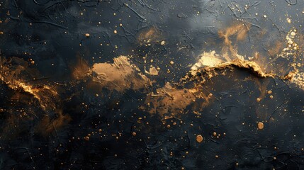 Wall Mural - elegant black and gold abstract texture