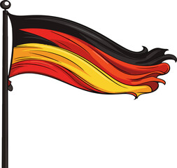 flag illustration isolated on transparent background. 
