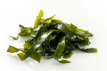 Poster - Traditional Japanese food seasoned seaweed on white