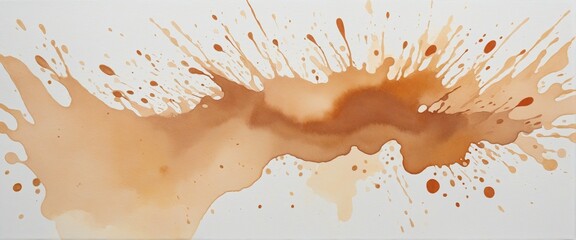 Wall Mural - soft watercolor texture in light brown palette