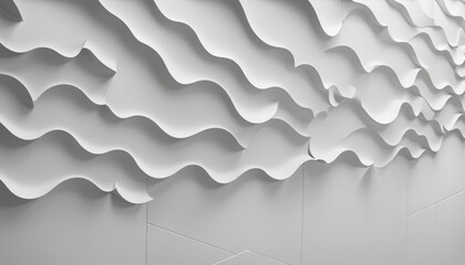 Wall Mural - Geometric White Light Wall: A Modern Abstract Perspective on Futuristic Interior Design