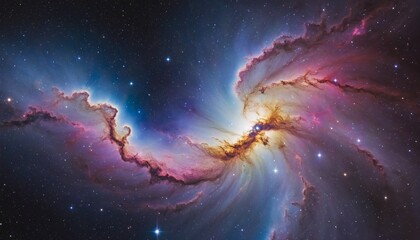 Wall Mural - Ethereal Starlight Journey through the Celestial Universe