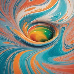 Wall Mural - swirling colors: a dynamic exploration of fluid abstract paint
