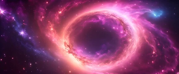 Wall Mural - amazingly colorful galaxy in outer space with swirling sparkling stars glowing nebulae in shades of 