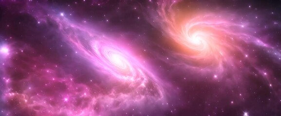 amazingly colorful galaxy in outer space with swirling sparkling stars glowing nebulae in shades of 