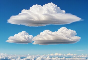 Canvas Print - vector landscape clip art set - blue ornamental cloud designs