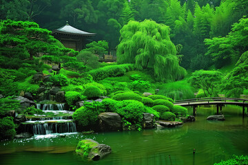 Tranquil Japanese Garden Oasis