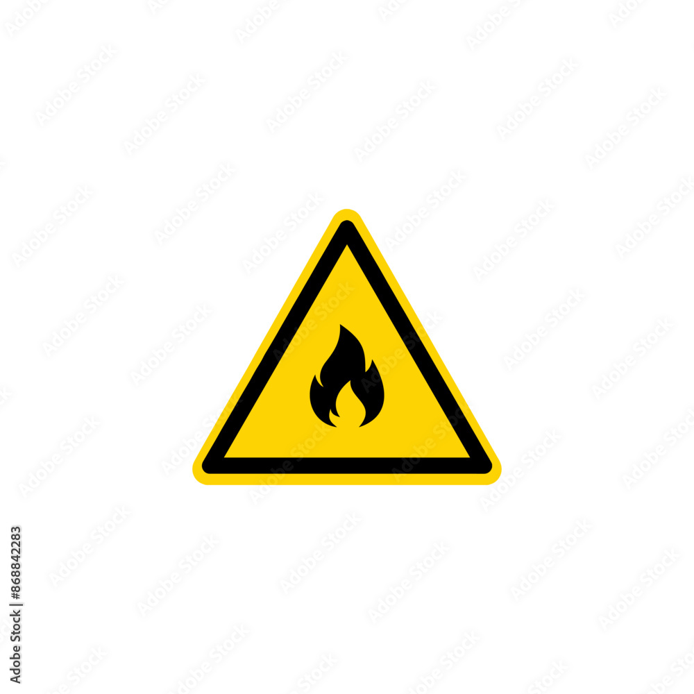 Flammable caution sign or highly flammable symbol vector isolated. Best ...