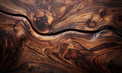 Dark maple wood surface with polish