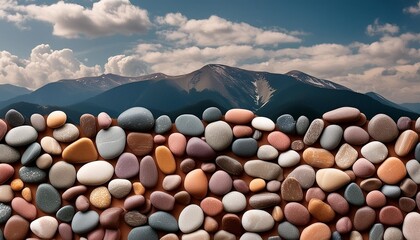 Wall Mural - seamless pattern with pebble