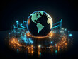 © Akilmazumder - Financial data document, graph chart report statistic, marketing research development planning management, strategy analysis accounting, Financial business technology hologram concept.