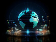 © Akilmazumder - Financial data document, graph chart report statistic, marketing research development planning management, strategy analysis accounting, Financial business technology hologram concept.