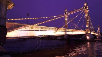 Wall Mural - Albert Bridge London in the evening - travel photography