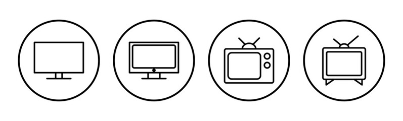 Wall Mural - Tv icon set. television icon vector