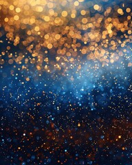 Wall Mural - abstract glittering lights with a gradient from blue to brown