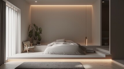 Wall Mural - Master Bedroom with a Calm and Comfortable Feel