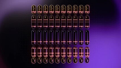 Aufkleber - 3d rendering loop animation of a group of moving capsules 4K