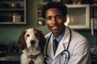 © NikoG - Portrait of a African American male veterinarian doctor