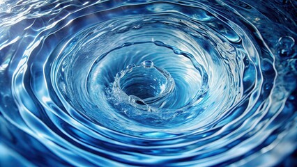 Canvas Print - Clear pure water whirlpool liquid vortex , clear, pure, water, whirlpool, liquid, vortex, nature, flowing, motion,aqua, dynamic