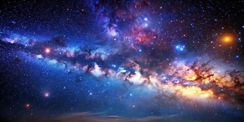 Wall Mural - night sky in deep space filled with stars and galaxies, galaxy, milky way, universe, deep space, cos