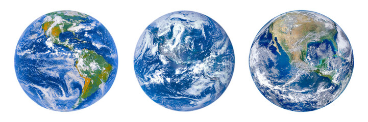 Wall Mural - blue planet earth isolated on transparent background, png file. elements of this image furnished by 