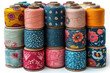 © amirhamzaaa - Sewing Thread Spools on white background