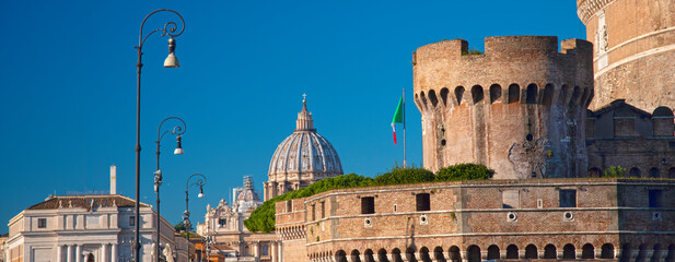 Wall Mural - the city of Rome and its ancient streets