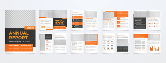 Wall Mural - set of minimalist business brochure template with simple style and modern layout